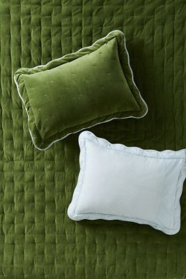 Fundas de Almohada Festoneadas Sólidas de Terciopelo de Algodón Abbott, Juego de 2