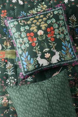 Aerith Cotton Slub Printed Euro Sham