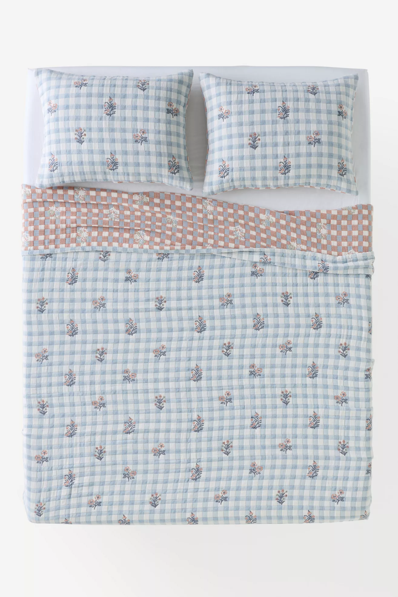 Anja Cotton Floral Coverlet - thumbnail 3