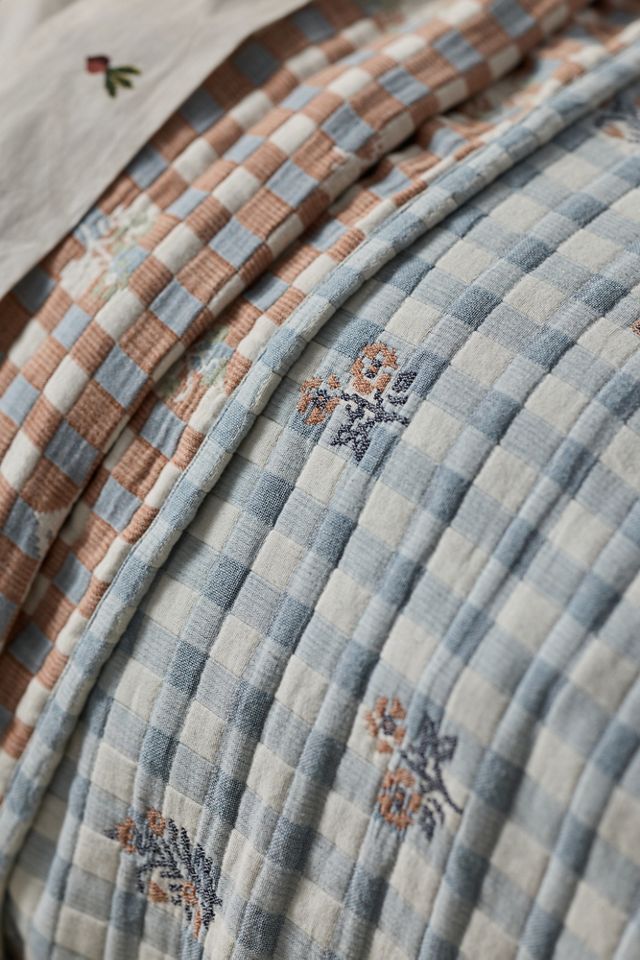Anja Cotton Floral Coverlet #1