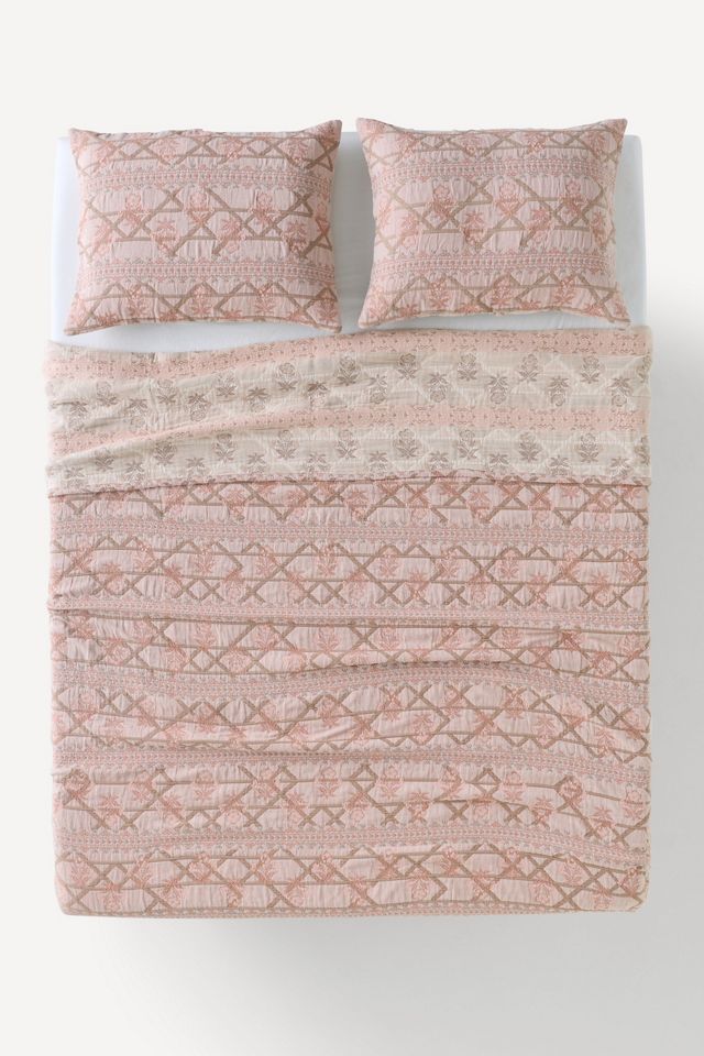 Anja Cotton Floral Coverlet #2