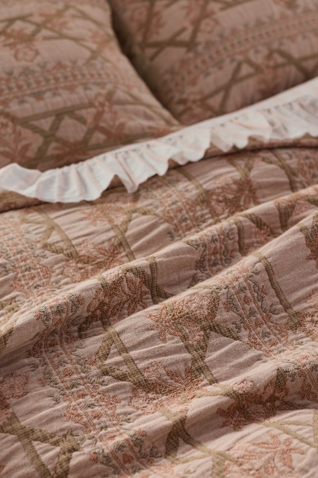 Anja Cotton Floral Coverlet #1