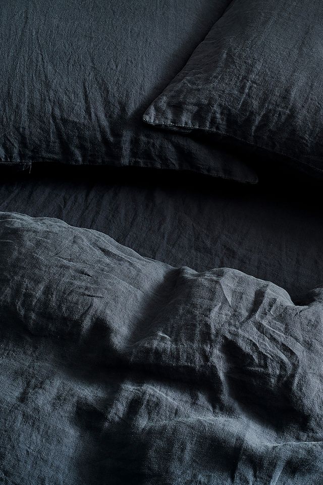 Bedfolk Ink Linen Duvet Cover #1