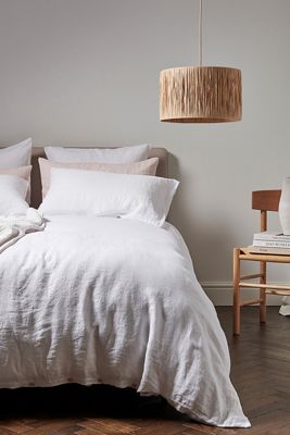 Bedfolk White Linen Duvet Cover