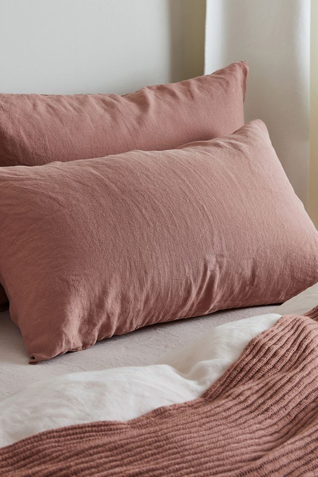 Bedfolk Rust Linen Pillowcases, Set of 2 #1