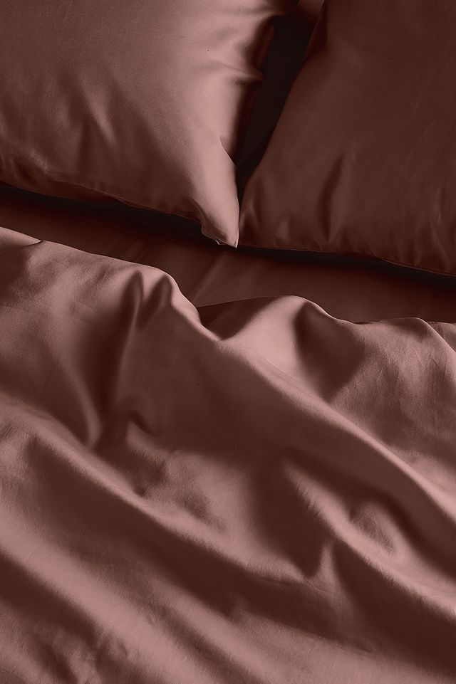 Bedfolk Rust Luxe Cotton Duvet Cover #1
