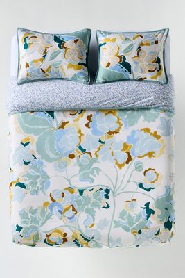 Claire de Quenetain Cotton Slub Floral Printed Duvet
