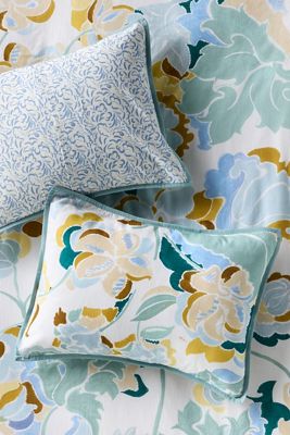 Claire de Quenetain Cotton Slub Floral Printed Shams, Set of 2