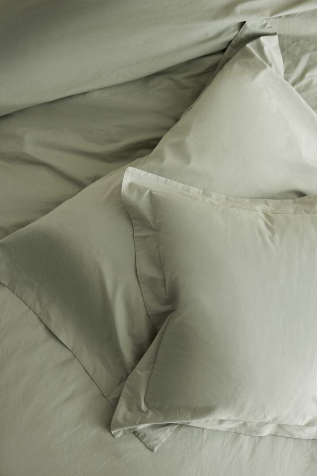 Dip & Doze Sage Edged Organic Cotton Sateen Duvet Cover #1