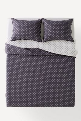 Cotton Reversible Eyelet Coverlet