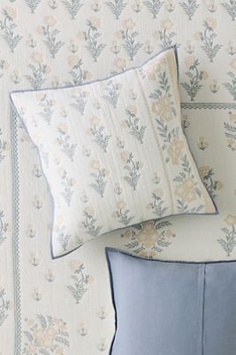 Cotton Floral Jacquard Woven Euro Sham