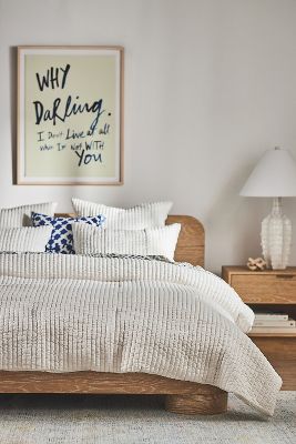 Anthropologie Queen ‘FeatherFew’ Duvet hot Cover & matching Shams