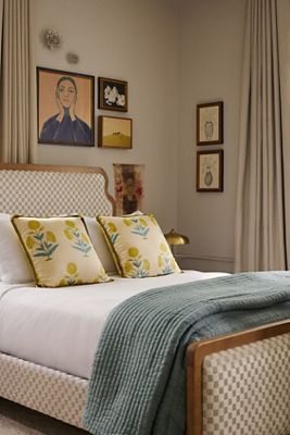 Cotton Jersey Channel-Stitch Quilted Euro Sham