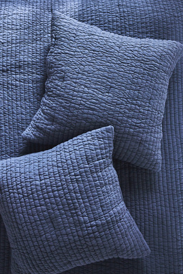 Anthropologie Jersey Channel-stitch Quilted Euro Sham