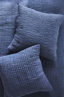 Cotton Jersey Channel-Stitch Quilted Euro Sham