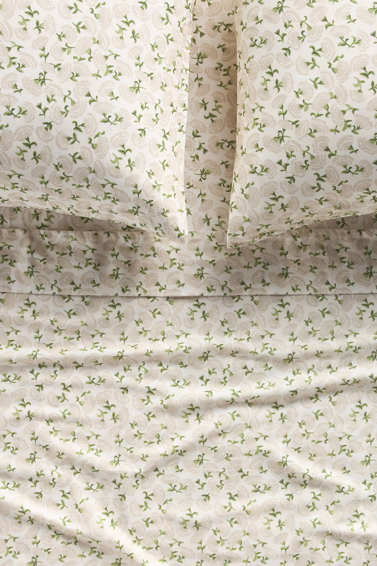 Cotton Modal Brushed Cozy Printed Sheet Set - LAURA, Standard, Queen