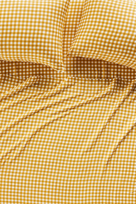 Anthropologie Cotton Modal Brushed Cozy Printed Sheet Set In Orange