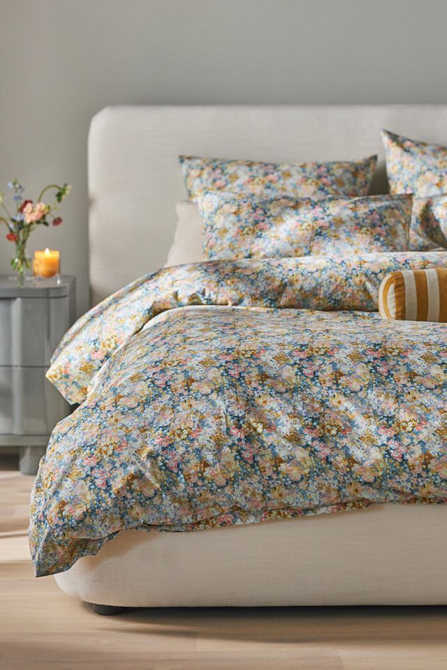 Leora Organic Cotton Percale Floral Duvet