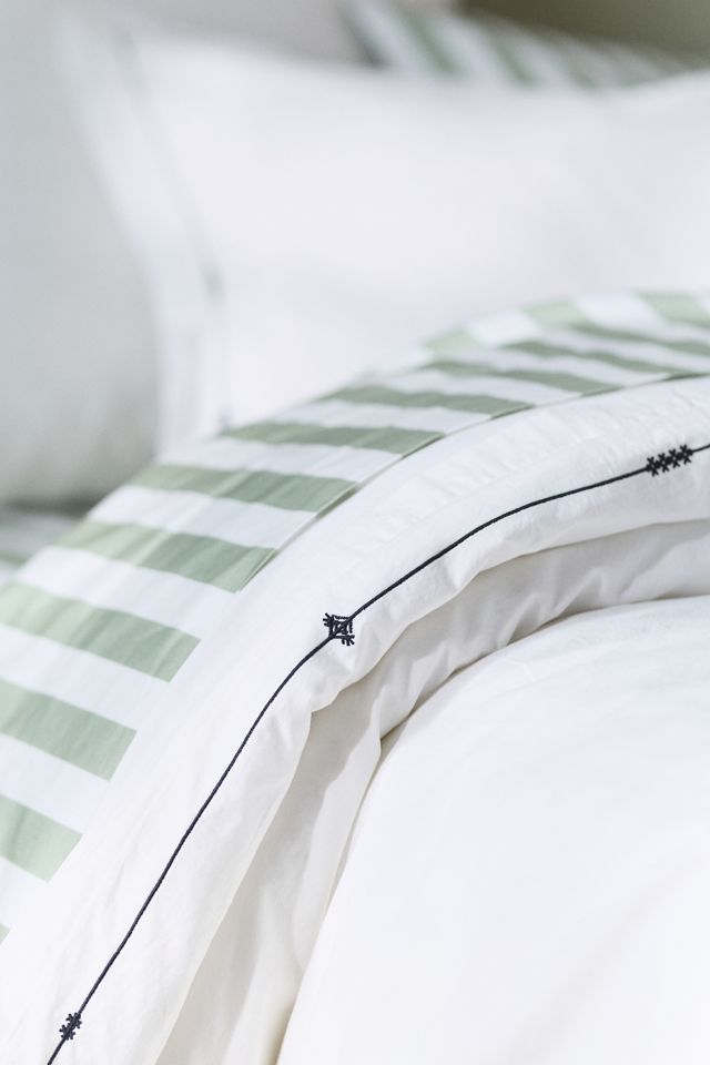 Taylor Organic Cotton Percale Embroidered Duvet​ #1