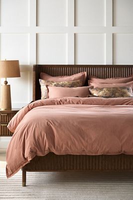 Taylor Organic Cotton Percale Embroidered Duvet​