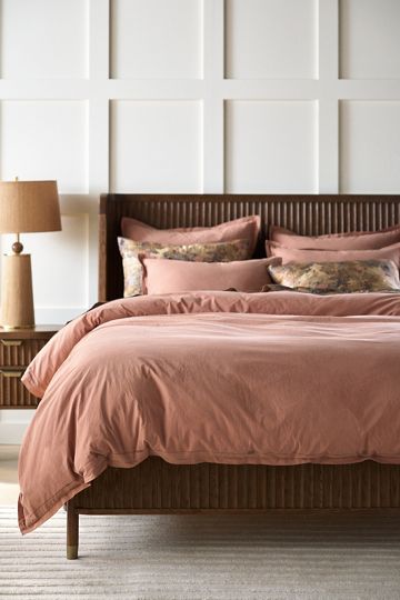 Taylor Organic Cotton Percale Embroidered Duvet​
