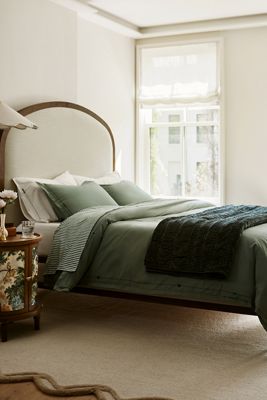 Taylor Organic Cotton Percale Embroidered Duvet​