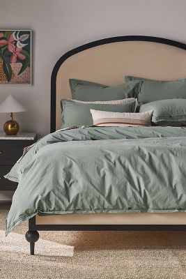 Anthropologie Queen ‘FeatherFew’ Duvet hot Cover & matching Shams