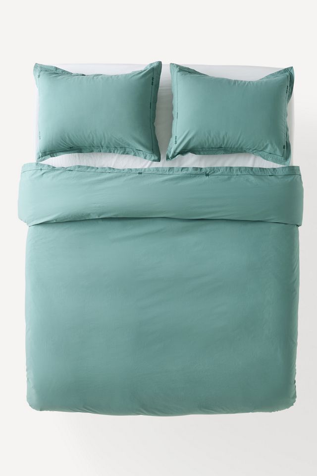 Taylor Organic Cotton Percale Embroidered Duvet​ #3