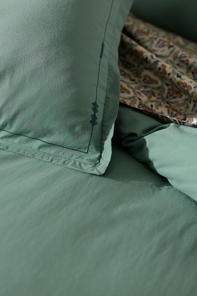 Taylor Organic Cotton Percale Embroidered Duvet​ #1