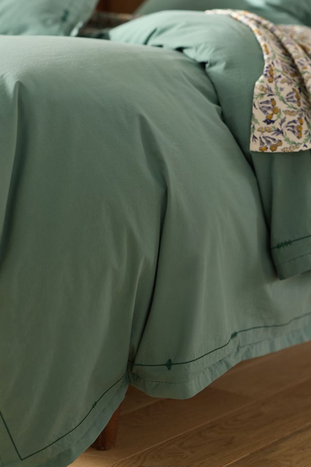 Taylor Organic Cotton Percale Embroidered Duvet​ #2