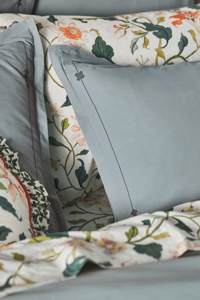 Taylor Organic Cotton Percale Embroidered Duvet​ #1