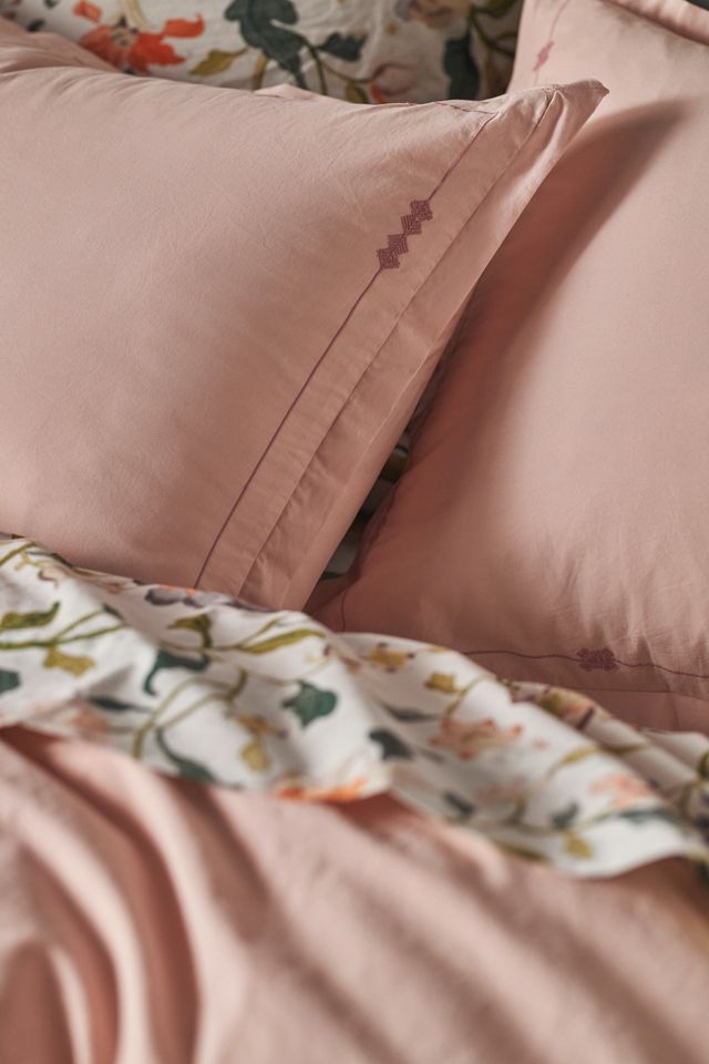 Taylor Organic Cotton Percale Embroidered Duvet​
