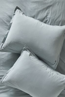 Taylor Organic Cotton Percale Embroidered Shams, Set of 2