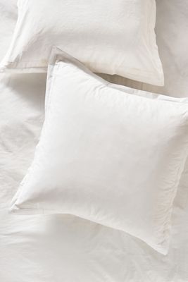 Taylor Organic Cotton Percale Embroidered Euro Sham