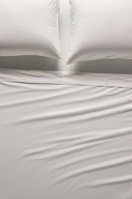Taylor Organic Cotton Percale Embroidered Sheet Set​ - King