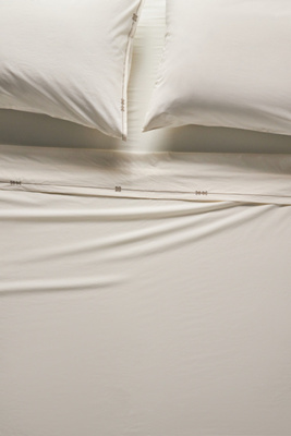 Anthropologie Taylor Organic Cotton Percale Embroidered Sheet Setu200b