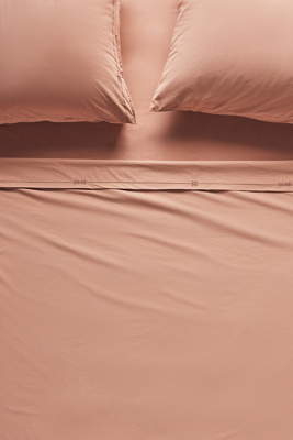 Anthropologie Taylor Organic Cotton Percale Embroidered Sheet Setu200b In Brown