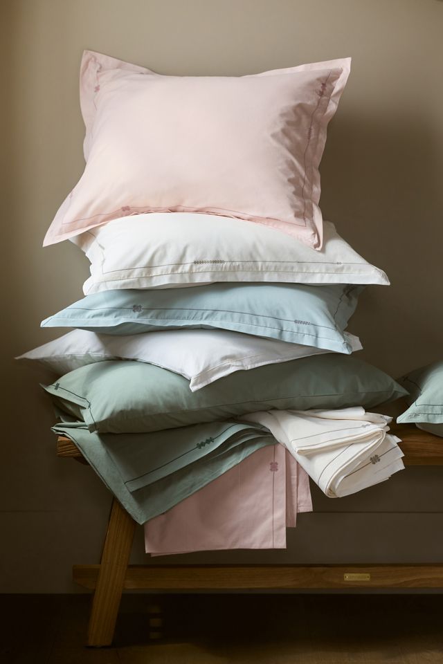 Taylor Organic Cotton Percale Embroidered Sheet Set​ #3