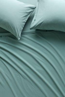 Taylor Organic Cotton Percale Embroidered Sheet Set​
