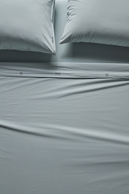 Taylor Organic Cotton Percale Embroidered Sheet Set​