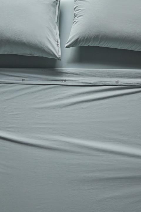 Taylor Organic Cotton Percale Embroidered Sheet Set​