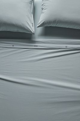 Taylor Organic Cotton Percale Embroidered Sheet Set​