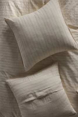 Anthropologie Neilly Cotton Striped Euro Sham