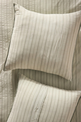 Anthropologie Neilly Cotton Striped Euro Sham