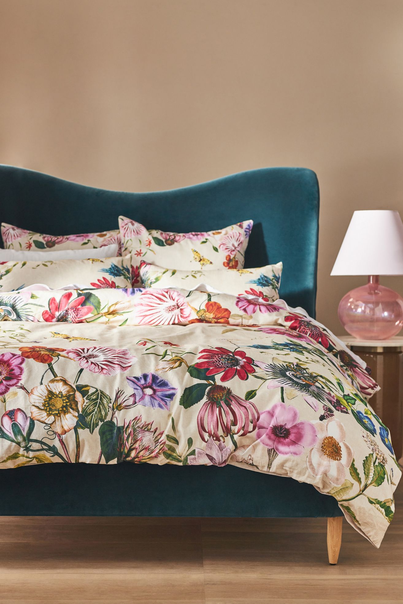 The Printed Cotton-Slub Duvet Collection - Conservatory Floral, Standard, Queen