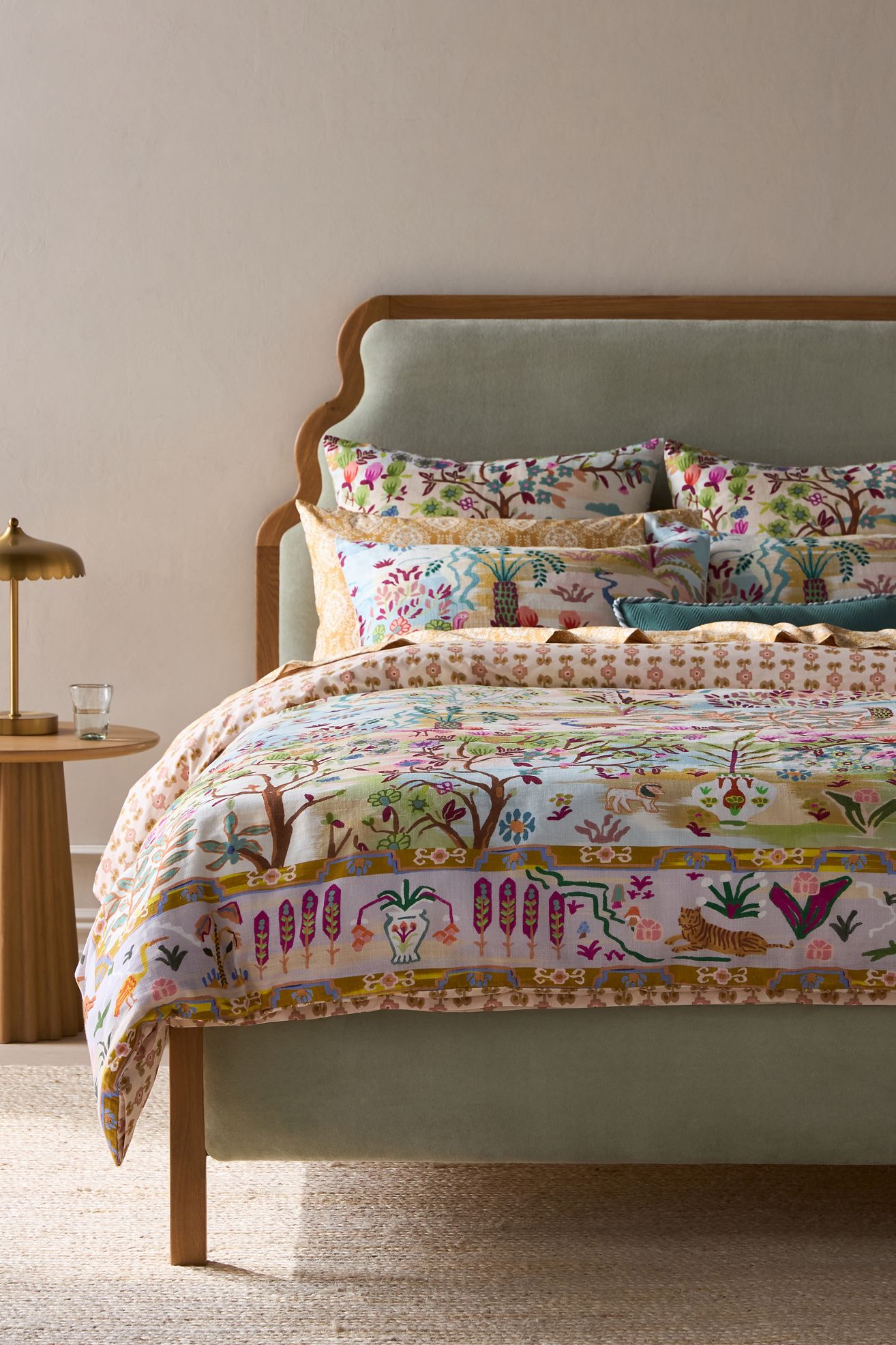 The Printed Cotton-Slub Duvet - Tales, Standard, King