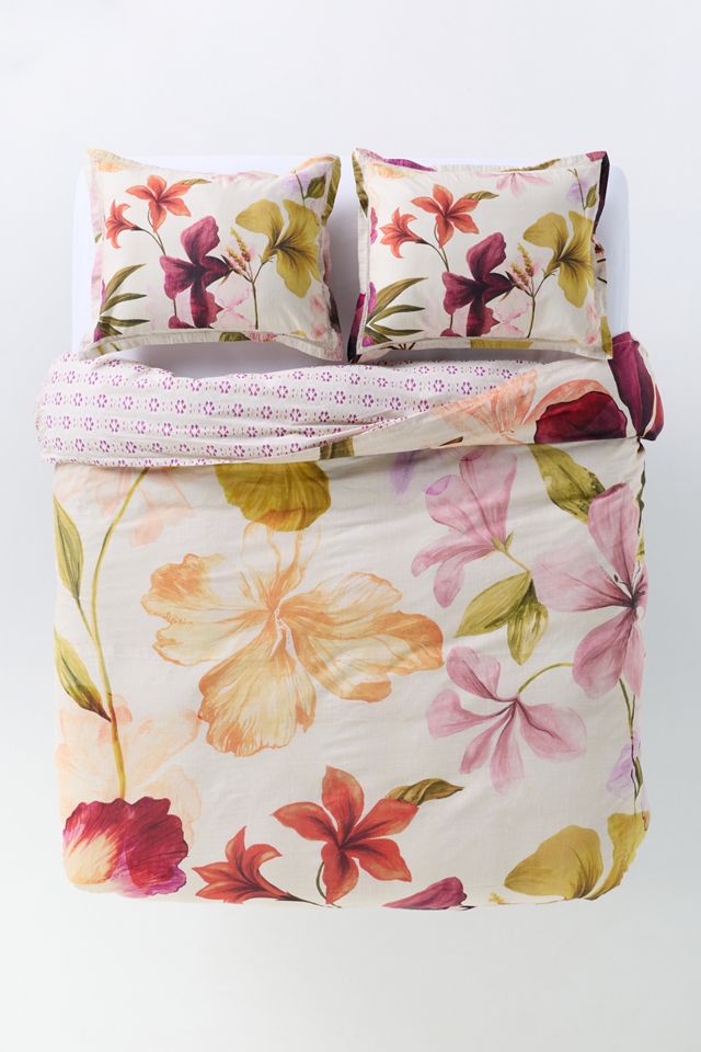 The Printed Cotton-Slub Duvet | AnthroHome