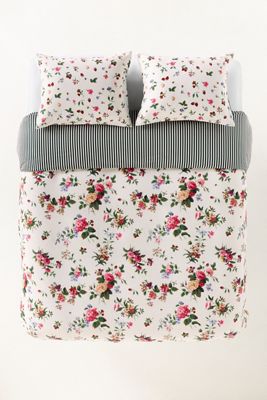 TINA'S HOME Set Copripiumino King Size Reversibile Floreale 3 Pezzi - Microfibra Lavata OEKO-TEX - 264x228 Cm - 3