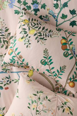The Printed Cotton-Slub Pillow Shams, Set of 2