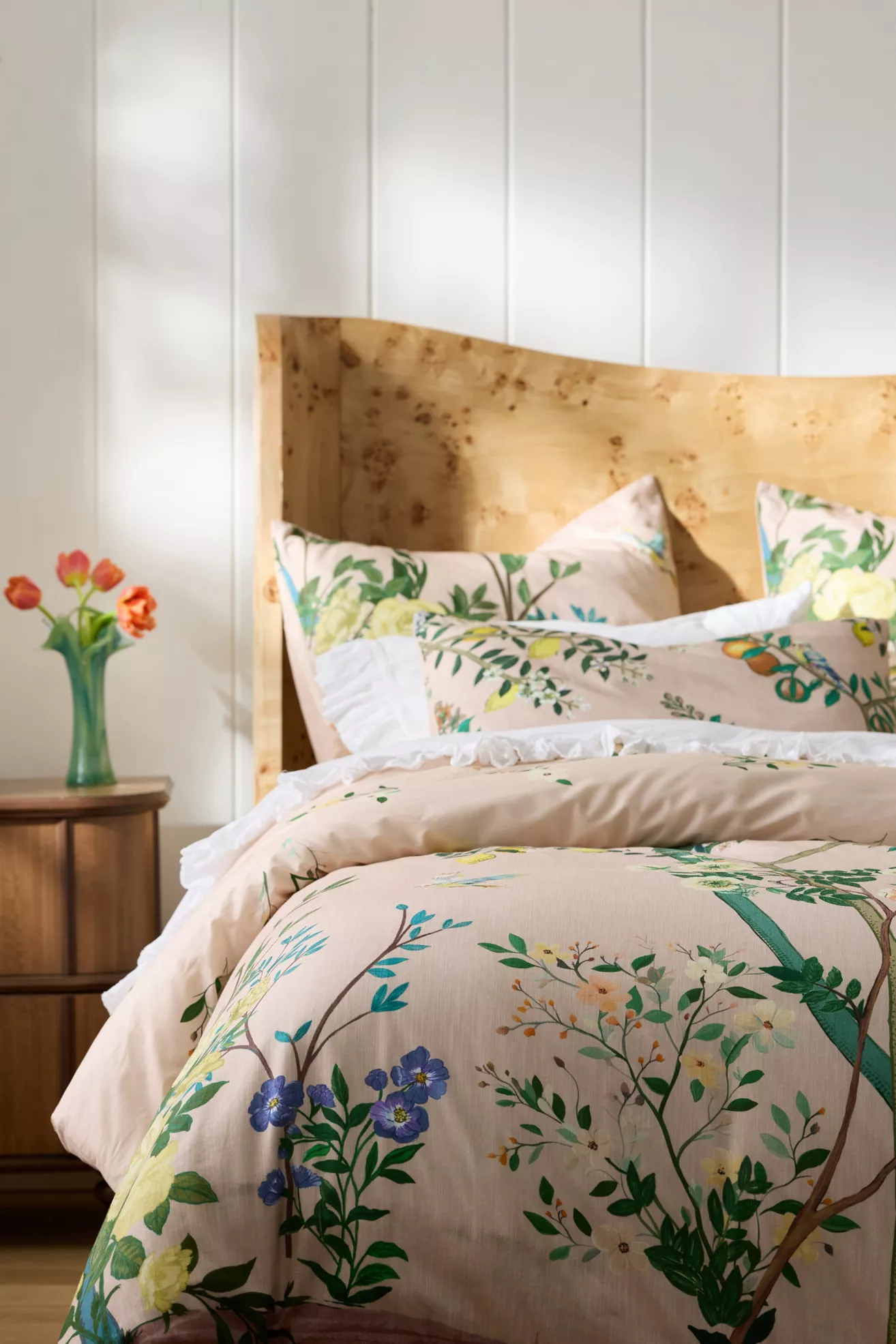 The Printed Cotton-Slub Pillow Shams, Set of 2